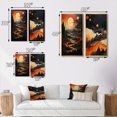 thumbnail image 4 of Designart "Jupiter Mars Bold II" Jupiter Framed Wall Art Set Of 2 - Orange Fantasy Frame Gallery Set For Office Decor, 4 of 7