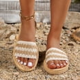 thumbnail image 6 of Fnooota Women's Flat Sandals, Lightweight Slip On Non-slip Open Toe Summer Shoes White Size 6, 6 of 7