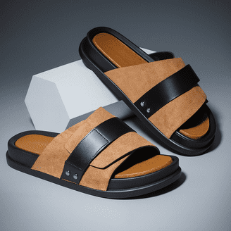 Men\'s Black Arch Support Sport Flip Flops Comfort Orthotic Thong Sandal Shoes PEONAVET Mens Sport Flip Flops Comfort Orthotic Thong  main image 4