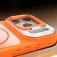 thumbnail image 3 of for iPhone 12 Pro Drop Protective Case Cover with Magnetic Wireless Charging, Luxury Camera Frame Kickstand Shockproof Transparent Anti-Scratch Non-Slip Ultra Slim TPU + PC Phone Case, Orange, 3 of 9