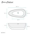 thumbnail image 3 of Monaco 67" Freestanding Bathtub, 3 of 10