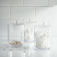 Mainstays 3 Piece Plastic Covered Apothecary Jar Set