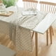 thumbnail image 1 of Mantel de margarita azul - borlas de encaje beige de 100x140cm • Licra de nylon • Funda de mesa rústica fresca para decorar la cena, 1 of 9