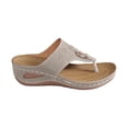 thumbnail image 2 of WQJNWEQ Sandals Women Hollow Metal Circle Thick-soled Wedge Heel Flip-flops, 2 of 5