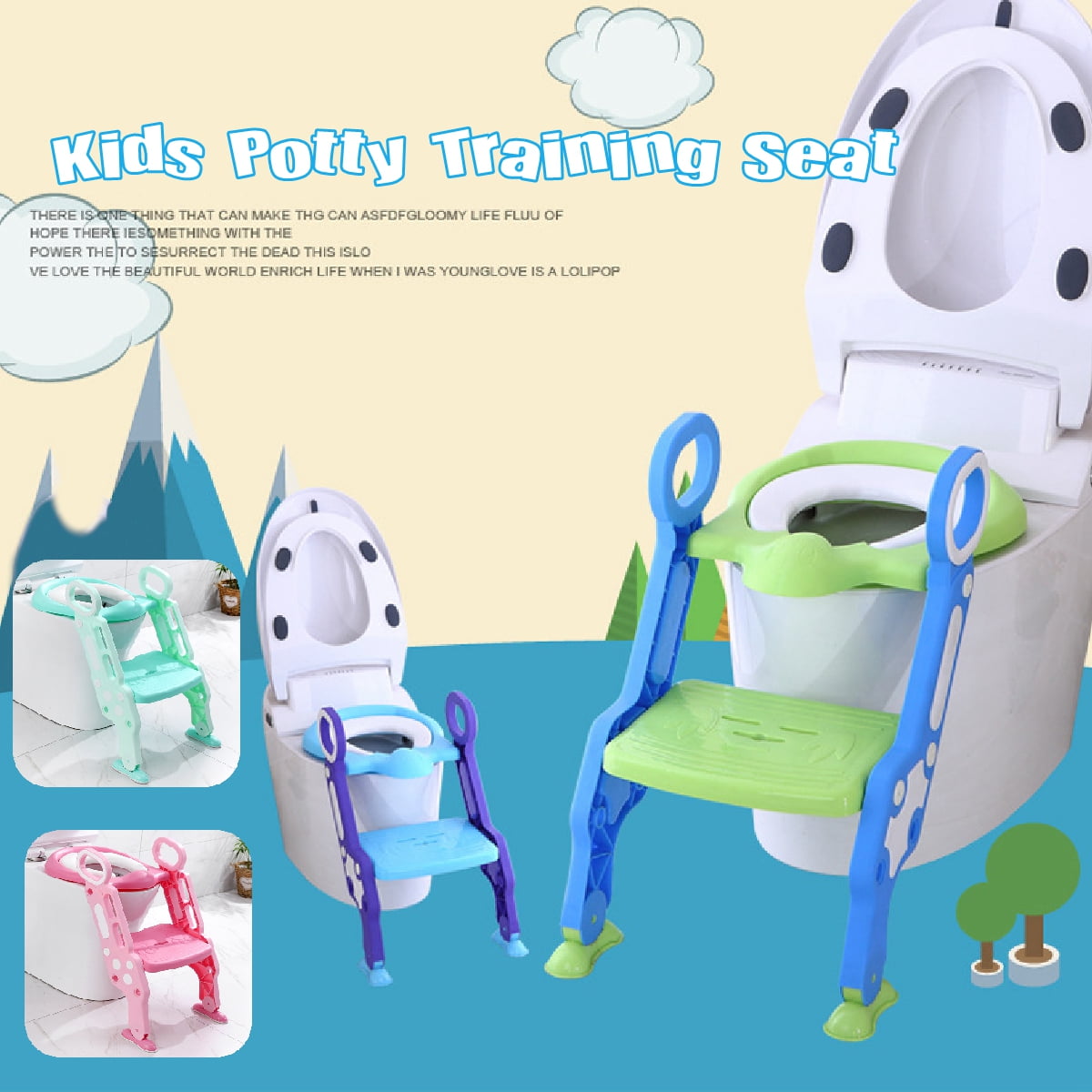 Adjustable Kids Baby Toddler Training Potty Trainer Toilet Seat Safety