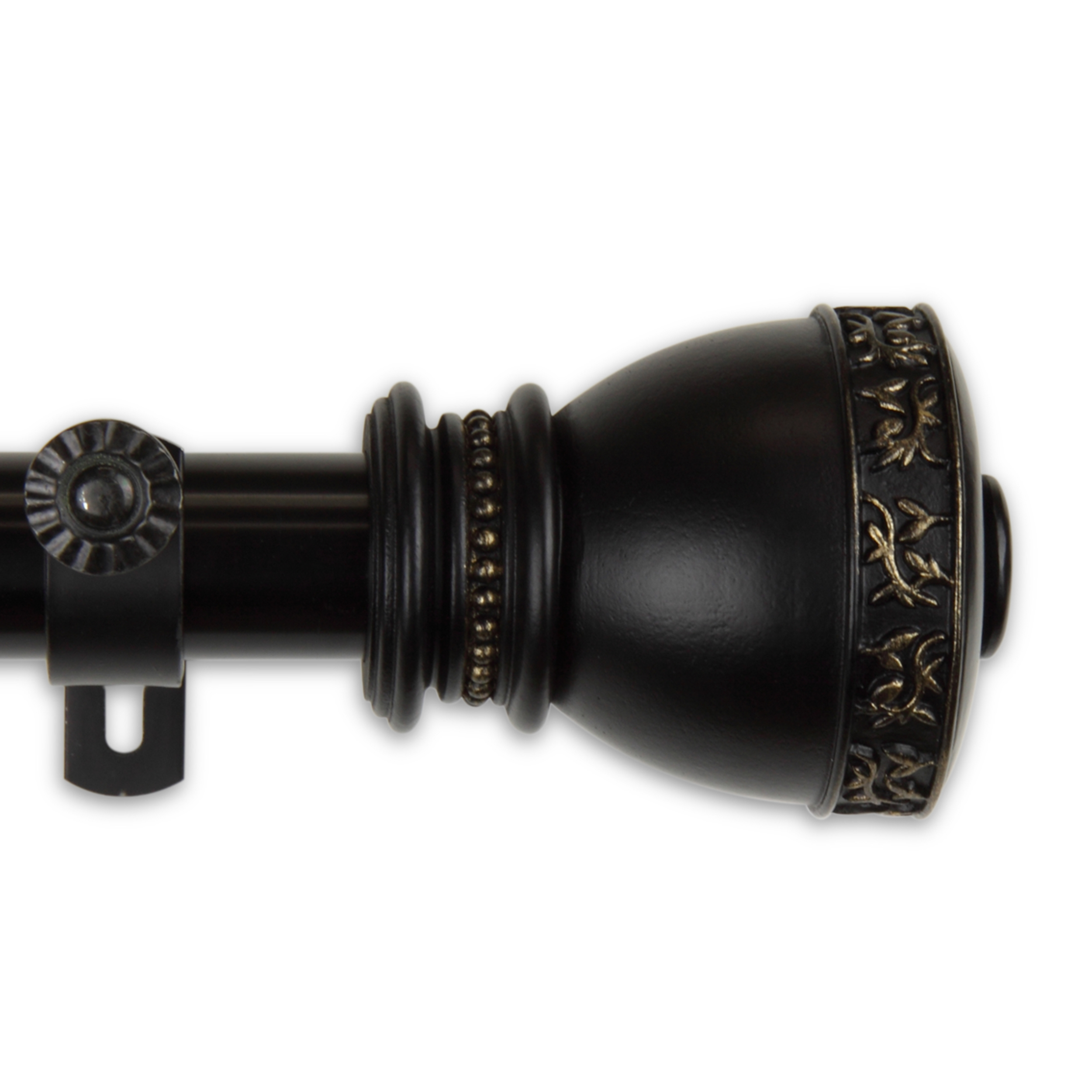 Kettle 1" Curtain Rod 66-120 inch - Black