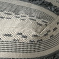 thumbnail image 7 of Noble House Ariadne Large Contemporary Faux Yarn Pouf Ottoman, Ivory and Gray, 7 of 7