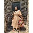 thumbnail image 6 of Rossette Flare Puff Hand Dress With Belt, 6 of 8