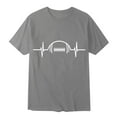 thumbnail image 5 of Sngxgn Men Men's Ribbed Shirt Short Sleeve Slim Fit T Shirts Stretch Workout Ribbed Tee(Dark Gray,L), 5 of 5