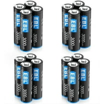 EBL 16 Pack 3000mAh 1.5V Lithium AA Batteries - High Performance Constant Volt AA Lithium Battery for High-Tech Devices (Non-Rechargeable)