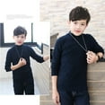 thumbnail image 5 of GYRATEDREAM Unisex Toddler Baby Cable Knit Cotton Thicken Sweater Pullover Boys Girls Long Sleeve Turtleneck Fleece Sweatshirt Kids Basic Tees Plain Shirt Casual Warm Tops for 2-10 Years, 5 of 8