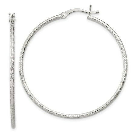 Diamond2deal 925 Sterling Silver 40mm Hoop Earrings For Women 925 Sterling Silver 40mm Hoop Earrings For Women