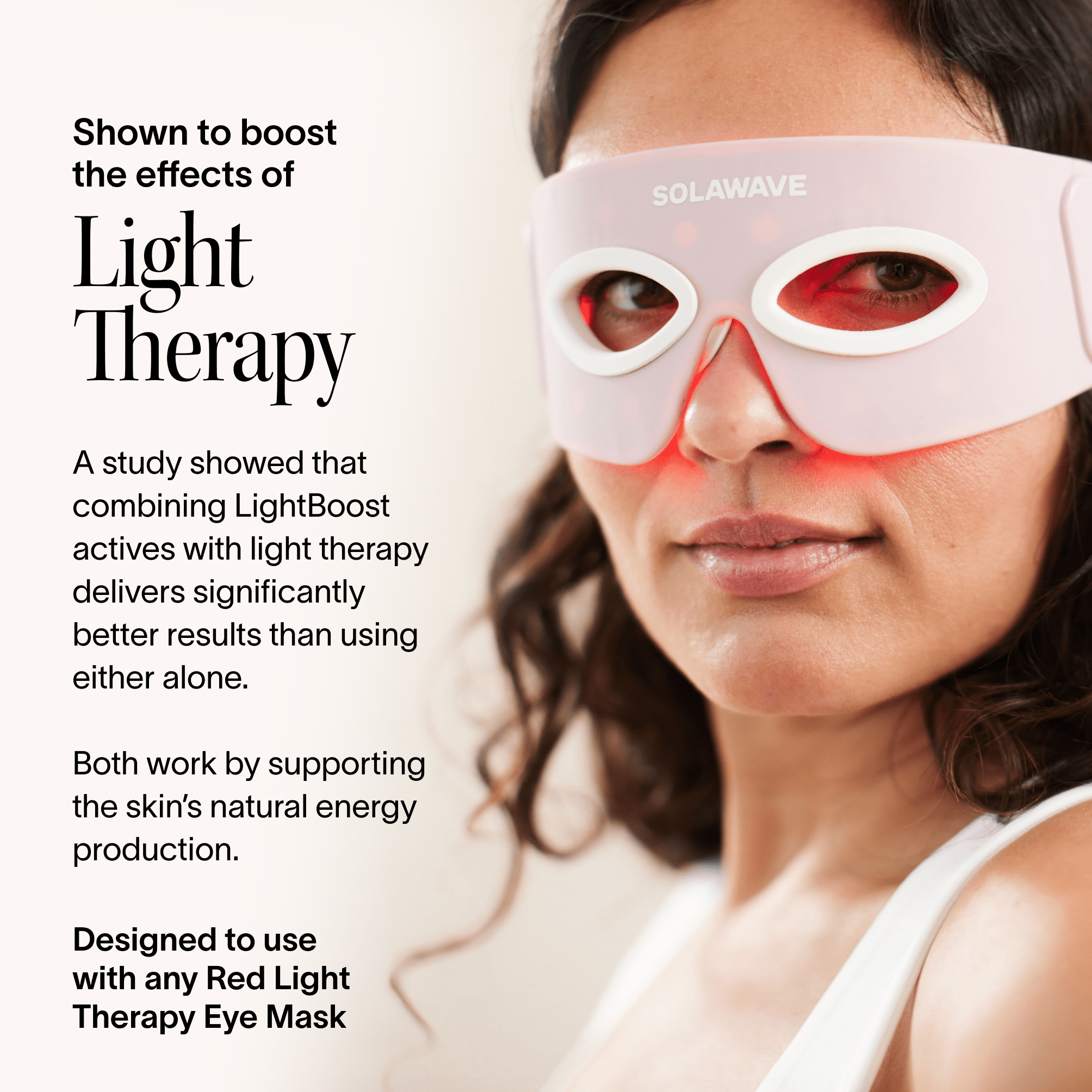 Solawave LightBoost Eye Cream | Visibly Reduces Dark Circles, Puffiness & Eye Bags | Anti-Aging with Caffeine, Vegan Collagen & Peptides | Boosts Light Therapy | 0.5 fl oz