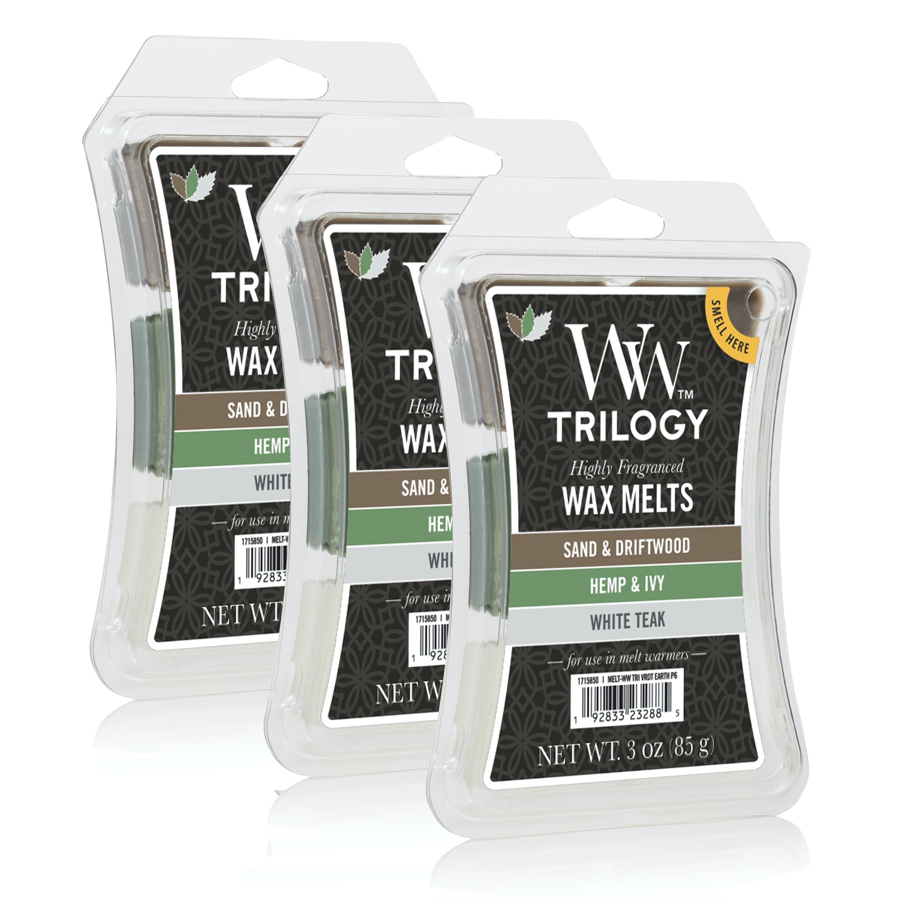 Wood wick Verdant Earth 3 Oz. Wax Melts, 3 Packs of 6 (18 Total)