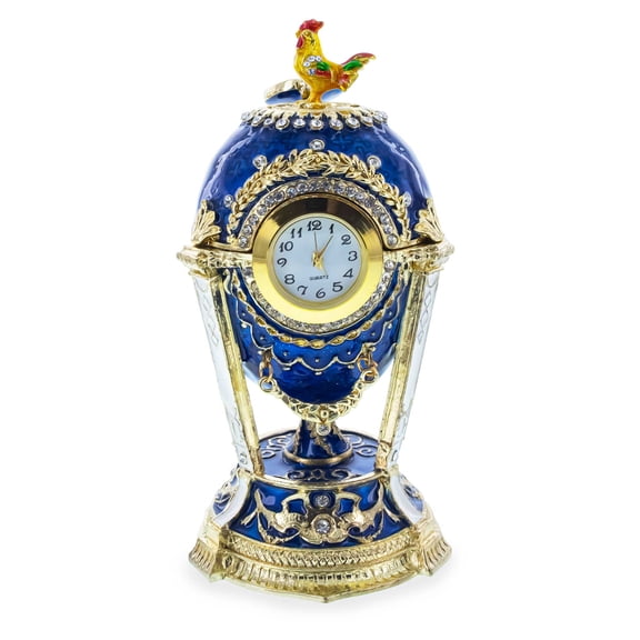 1900 Cockerel Royal Imperial Easter Egg in Blue