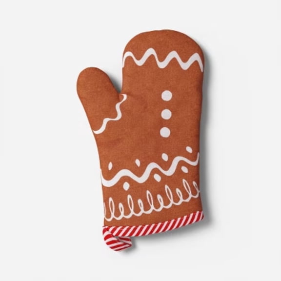Christmas Gingerbread Cotton Oven Mitts