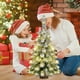 thumbnail image 5 of Adornos navideños, adornos navideños, regalos navideños Árbol de Navidad con luces flocadas Escena de nieve para el hogar Escena de escritorio Diseño Decoración Decoración Plásticos flocados árboles, 5 of 6