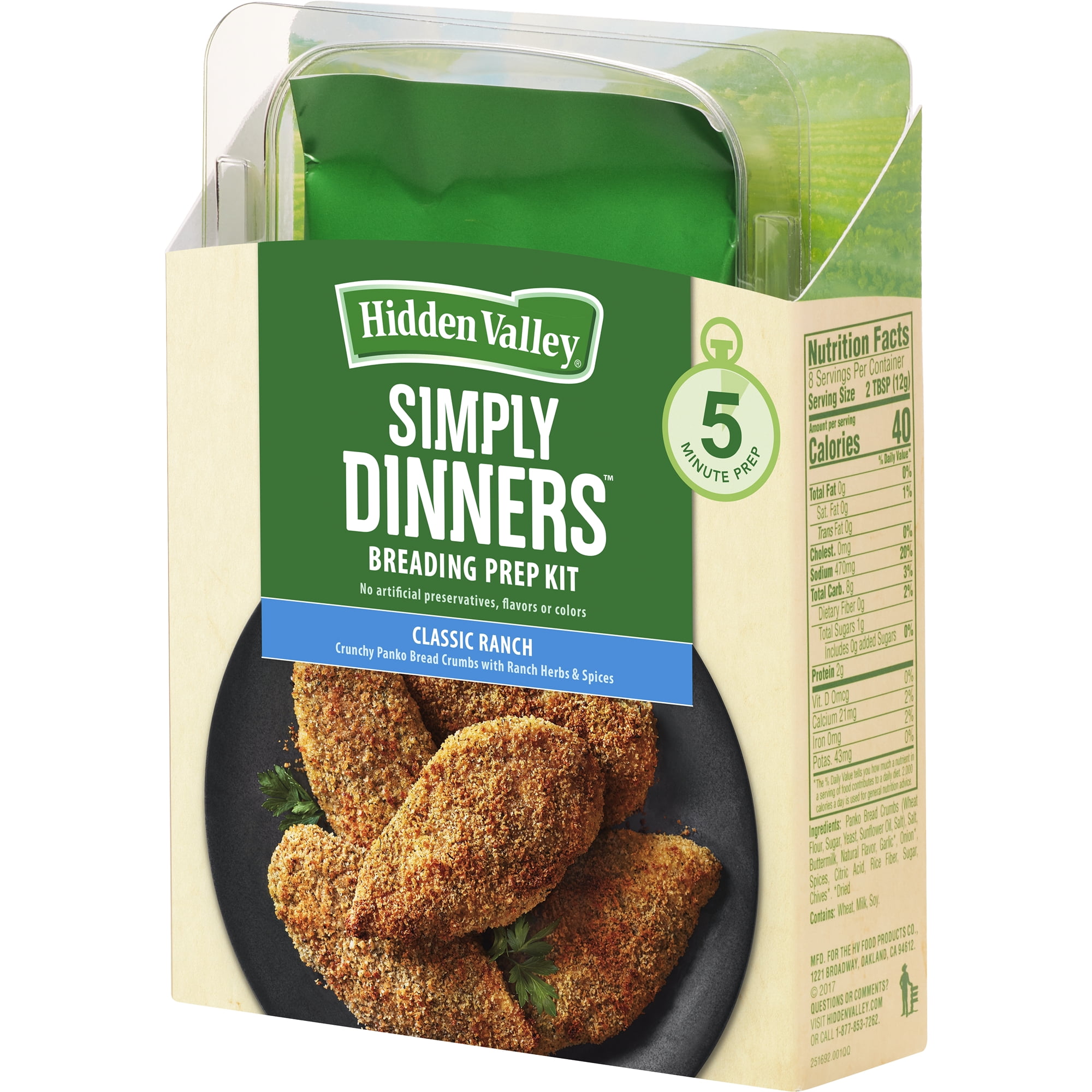 2 Pack Hidden Valley Simply Dinners Breading Prep Kit Classic Ranch 3 38 Oz Walmart Com Walmart Com