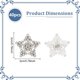 thumbnail image 2 of 40 botones de estrella con diamantes de imitación, 2 cm (0,8 pulgadas), vástago plateado, adornos para manualidades, botón decorativo brillante de 1 agujero, 2 of 9