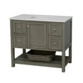 thumbnail image 3 of Lakeshore 42" Bathroom Vanity with Weathered Gray Cabinet and Engineered White Top, 3 of 6