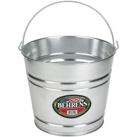 Grand Bucket - Behrens High Grade Steel 1208GS 8 Qt Silver Galvanized Steel Pail
