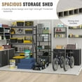 thumbnail image 6 of ELPOSUN Storage Shed 8 x 10 FT, Resin Outdoor Garden Sheds with Floor Plastic Patio Outdoor Storage with Lockable Door for Tool, Bike,Sandstone, 6 of 8