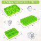 thumbnail image 2 of (Verde-Juego de cuatro) Bandeja para cubitos de hielo Bandeja para cubitos de hielo Bandeja para cubitos de hielo cubierta Bandeja para cubitos de hielo de silicona Material de silicona Apto para ali, 2 of 5