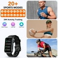 thumbnail image 4 of 1.47" Smartwatch for Women Men with Multiple Sport Modes Step Counter, Fitness Tracker Bluetooth Calls (Make/Answer), IP68 Waterproof, Fitness Watch Compatible with Android and iPhone, Black, 4 of 5