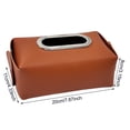 thumbnail image 5 of Pu Leather Tissue Box Cover, Rectangular Holder 7.9"X4.3"X3.15" - Modern Decorative Organizer for Bathroom, Car, Bedroom, Hotel, Office, 5 of 7