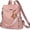 Pink, variant on Versatile PU Leather Backpack – Multi-Way Carry, Anti-Theft & Spacious Organized Storage for Travel & Daily Use