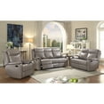 thumbnail image 5 of Ward 55 in. Gray Faux leather 2-Seater Reclining Sofa with Pillow Top Arm, 5 of 5