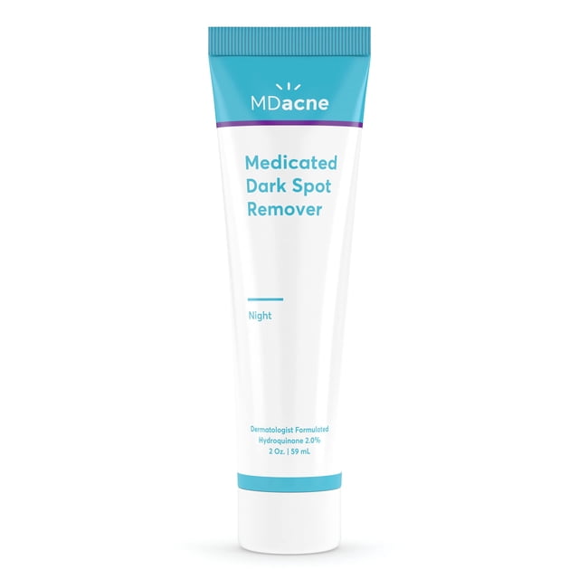 MDacne Removedor de manchas oscuras para rostro y cuerpo 2 oz - Mejora la textura y el tono del brillo de la piel - Sin aceite para pieles sensibles y propensas al acné - AHA y BHA mejoran el brillo d
