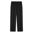 thumbnail image 4 of Ceisia Men's Linen Blend Wide Leg Pants Elastic Waist Drawstring Breathable Loose Fit Summer Beach Trousers Black S Gifts for Father, 4 of 9