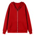 thumbnail image 5 of Resicozy Full Zip Hoodies for Women Oversized Long Sleeve Hooded Sweatshirts Trendy 2026 Casual Fashion Hoodie with Pockets Red S, 5 of 6