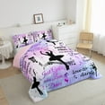 thumbnail image 2 of Manfei Ballet Dancer Comforter Sets Twin Size, Cute Princess Comforters & Duvets, Inspirational Reversible Bedding Twin Comforter Set, Ultra Soft Bedroom Decoration, 2pcs, 2 of 8