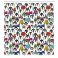 thumbnail image 3 of Ambesonne Penguin Shower Curtain, Winter Cartoon Animal, 69"Wx70"L, Multicolor, 3 of 5