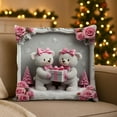 thumbnail image 2 of Cinvoph Christmas Linen Pillow Covers Xmas Exquisite Pillowcases New Year Decorations Throw Cushion Case Decor for Sofa Living Room Party Decor,18"x18", 2 of 6