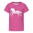 thumbnail image 3 of Kiijoy Girls T-Shirt Horse Graphic Short Sleeve T Shirt Kids Casual Soft Tshirt, Sizes 3-4, 3 of 3