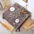 thumbnail image 2 of Multicolor Ethnic Patchwork Pattern Square Tablecloth,Waterproof Square Table Cover,Wipeable Spillproof Washable Table Cover for Home Kitchen Party Decor 60"x60"(152x152cm), 2 of 6