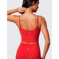 thumbnail image 2 of Sujetador deportivo CRZ YOGA Butterlift para mujer, cuello redondo, color rojo oscuro, talla M, 2 of 4