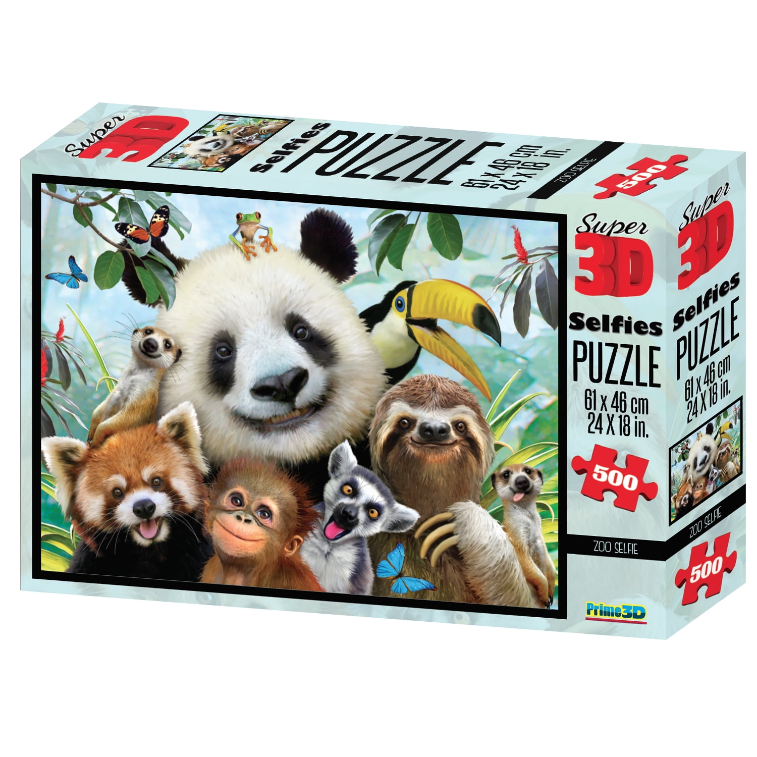 Howard Robinson Super 3D Adult 500 pc Puzzle -Zoo Selfie ...