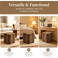 thumbnail image 3 of Casa Pura Furniture Ottoman Leopard Brown Velvet Clover-Shaped 250 lb Capacity 15.7 in, 3 of 7
