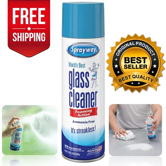 Sprayway 23 Oz. Glass Cleaner, Ammonia-Free, Streak-Free Shine, Fresh Scent New