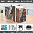 thumbnail image 4 of Wobogo Weird Style Dragonfly Acrylic Bookends Clear L-Shaped Book Holder with Non-Slip Pads for Books Files Magazines CD DVD 5.4×4.1×8.1in, 4 of 6