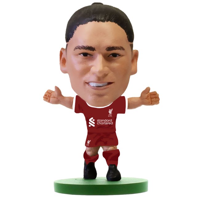 Liverpool FC - Figurilla de Fútbol Darwin Nunez 2024 Diseño SoccerStarz (Granate, Blanco, Verde)