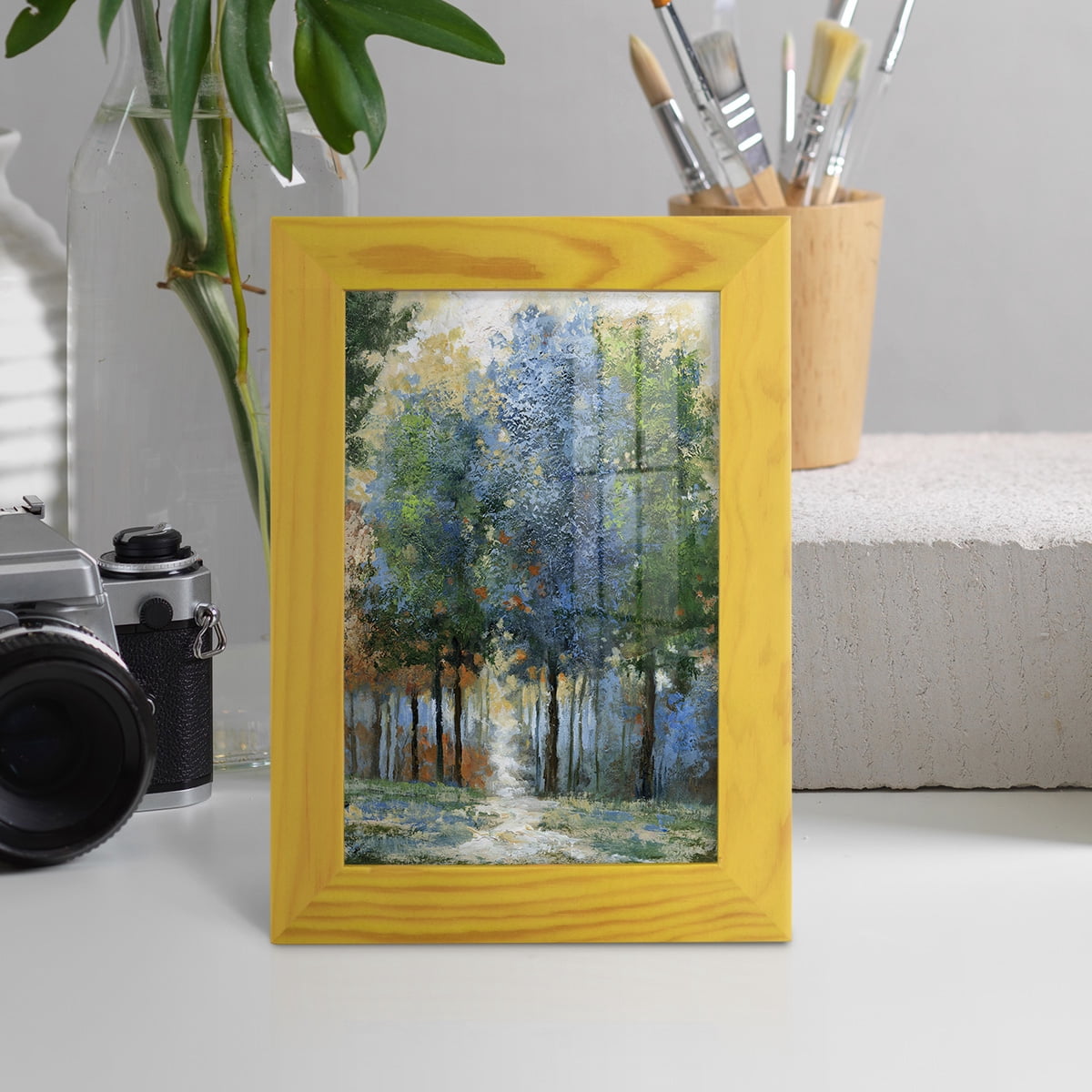 Afternoon Light -Framed Print w/glass-Sunflower Yellow