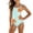 Mint Green, variant on XINXIAOO Girls Floral 1 Piece Swimsuit Thin Spaghetti Straps Square Neck Contrast Adjustable Side Tie Summer Beach Pool Bathing Suit 14-15 Years