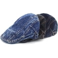 thumbnail image 2 of CoCopeaunt Denim Newsboy Cap for Women Men Retro Baseball Cap Sun Hat Blue Berets Comfy Lightweight Adjustable Outdoor, 2 of 6