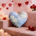 thumbnail image 4 of SLYNSHome Flower Printed Heart Pillows Love Heart Shaped Pillow Faux Rabbit Throw Pillows Home Decoration, 4 of 9