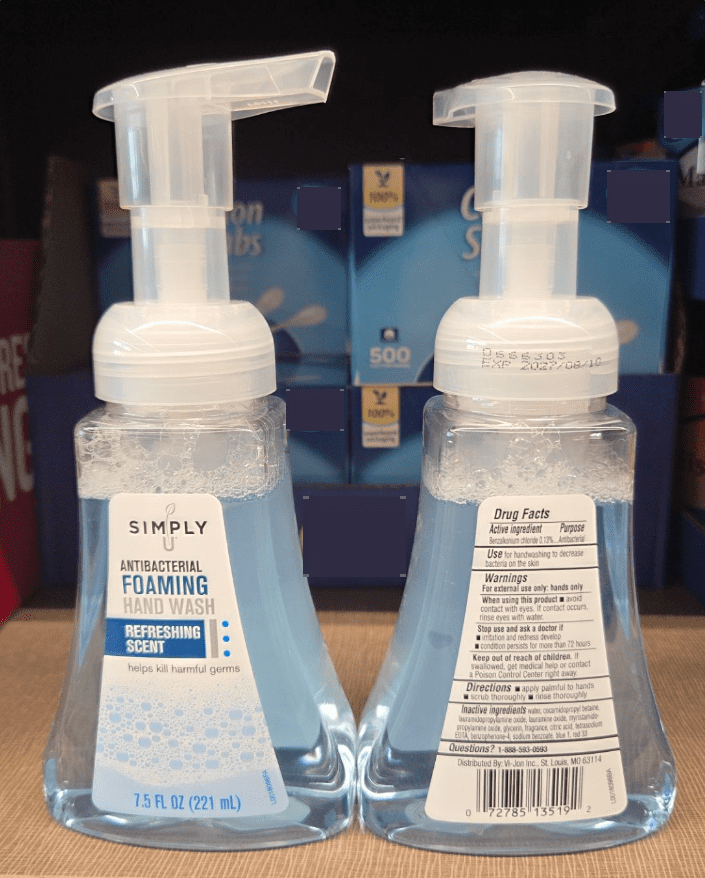 Simply Antibacterial Foaming Refreshing Scent Hand Wash 7.5fl oz 221ml (2 Bottles)
